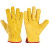 Żółte skórzane rękawice kierowcy podszycie, rozmiar 10 thumbnail-0