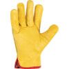 Żółte skórzane rękawice kierowcy podszycie, rozmiar 10 thumbnail-2