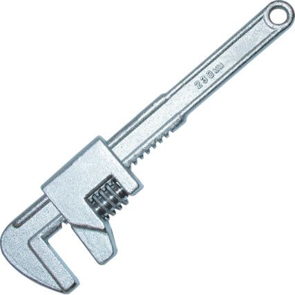 Regulowany klucz, stal chromowo-wanadowa, długość 9 cali / 230 mm, pojemność szczęk 68 mm