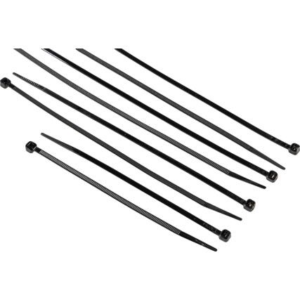 Wiązki kablowe, czarne, średnica 3,6 mm i różne długości (opakowanie 400 sztuk)