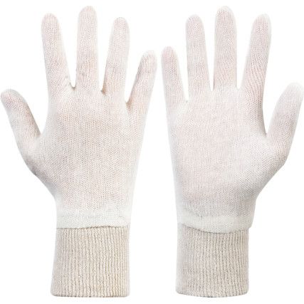 Rękawiczki poliestrowo-bawełniane z ściągaczem na nadgarstek - rozmiar 10 (opakowanie 12 szt.)