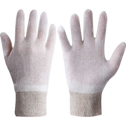 Rękawiczki robocze z ściągaczem, naturalny kolor, bawełna, rozmiar 9
