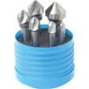 Countersink Set, Countersink, Straight Shank, Set of 6, Cobalt High Speed Steel, Uncoated thumbnail-0