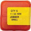 Jobber Drill, 11.5mm, Normal Helix, High Speed Steel, Black Oxide thumbnail-4