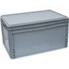 Euro Container, Plastic, Grey, 600x400x220mm thumbnail-2