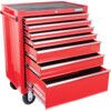 Czerwona profesjonalna szafka narzędziowa na kółkach z 7 szufladami thumbnail-0