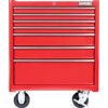 Czerwona profesjonalna szafka narzędziowa na kółkach z 7 szufladami thumbnail-2