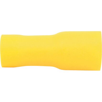 6.30mm W pełni izolowana żółta żeńska wtyczka płaska (op. 100 szt.)
