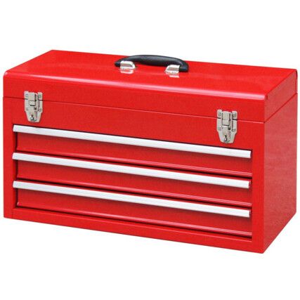 Skrzynka narzędziowa, 3 szuflady, czerwona