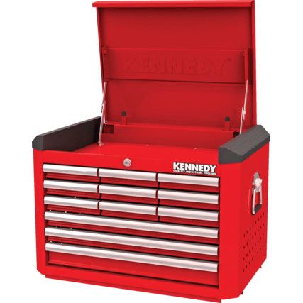 Czerwona górna szafka narzędziowa 28" 12 szuflad