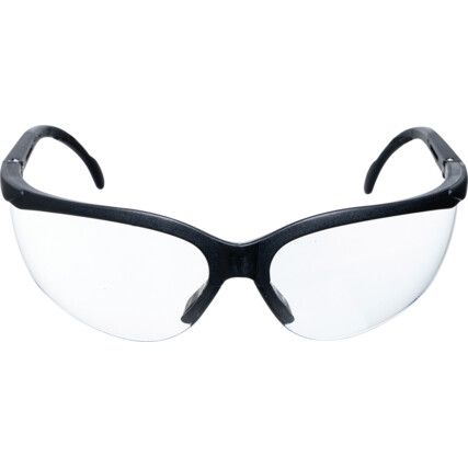 Okulary Ochronne, Soczewki Przezroczyste, Czarna Połówka, Odporna na Uderzenia/Odporna na UV/Odporna na Wysoką Temperaturę