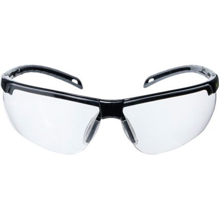 Okulary Ochronne, Soczewki Przezroczyste, Czarna Połówka, Odporna na UV/Odporna na Uderzenia/Odporna na Zarysowania