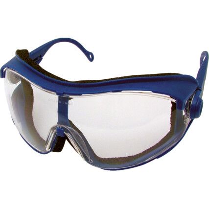 Okulary ochronne Cobra Blue Specs z przezroczystymi soczewkami przeciwwstrząsowymi i przeciwmgłowymi