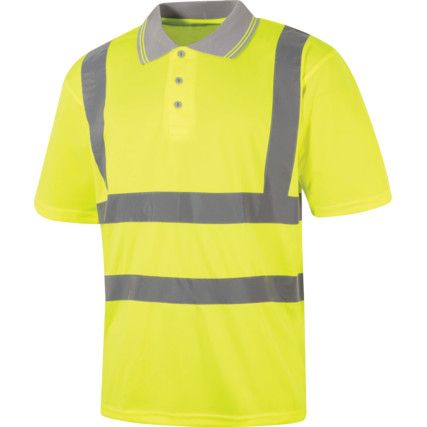 Koszulka polo odblaskowa, Żółta, 3XL, Krótki rękaw, EN20471