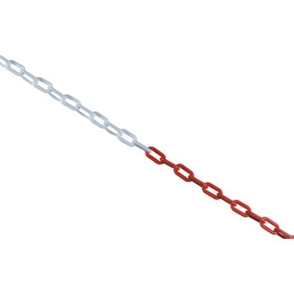 Zestaw łańcuchów czerwono-białych 6mm x 25m